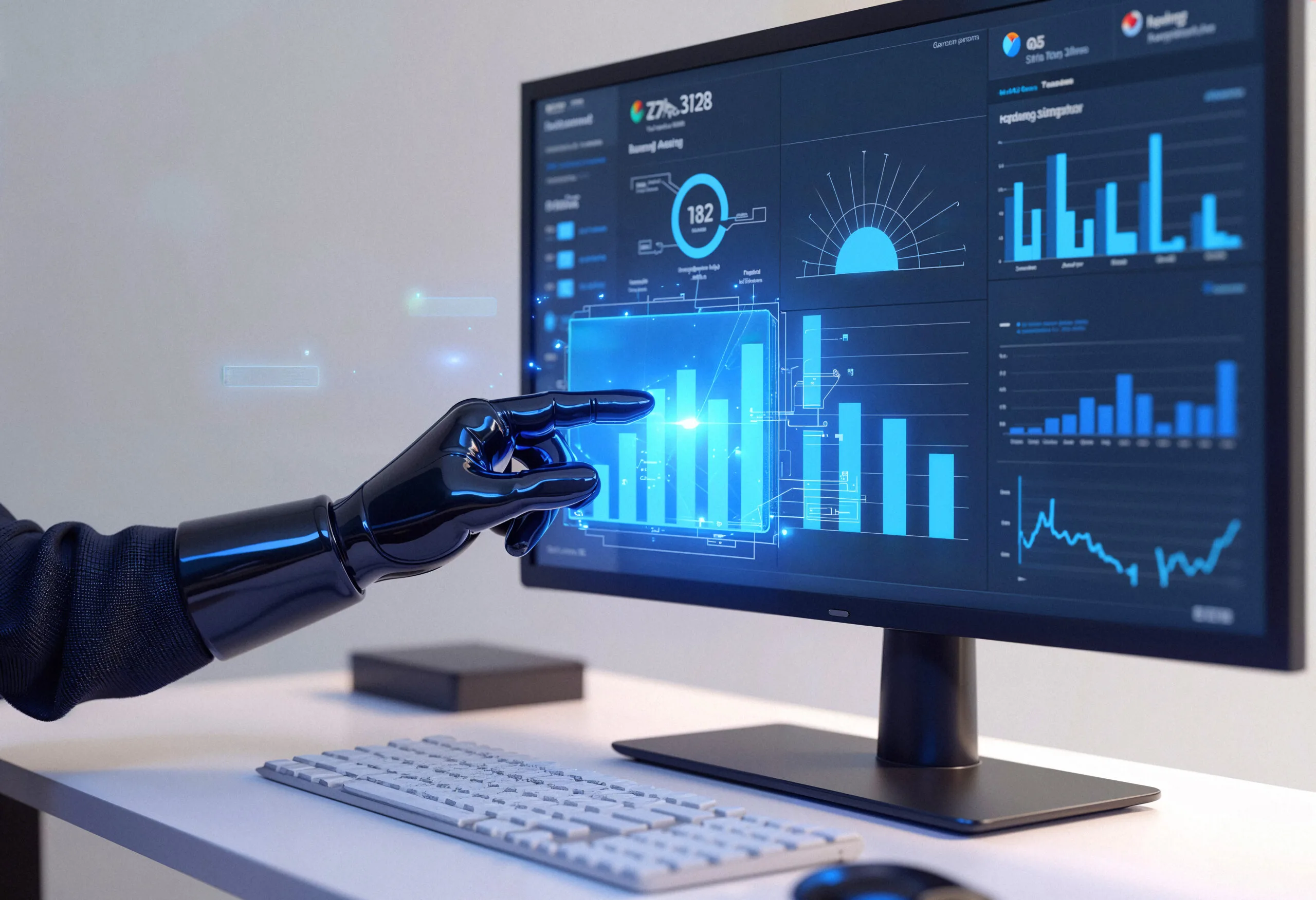 The PC screen showing Automate Work, Save Time, Increase Revenue, that are best AI Tools for Business in 2026